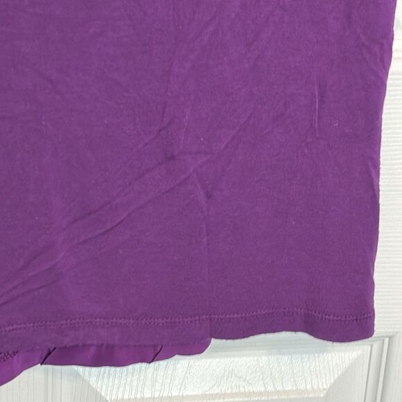 Apt. 9 | Women’s Tiered Ruffle Front Purple Sleeveless Blouse Tank Top - Picture 8 of 15